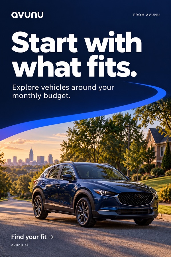 Start with what fits. Explore vehicles around your monthly budget. Find your fit