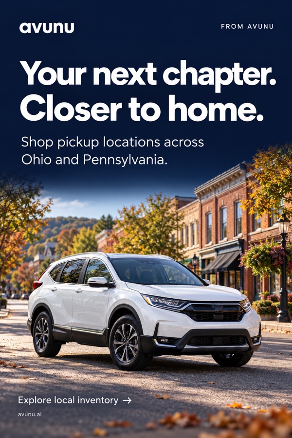 Your next chapter. Closer to home. Shop pickup locations across Ohio and Pennsylvania. Explore local inventory